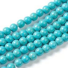 Synthetic Turquoise Beads Strands G-J389-02B