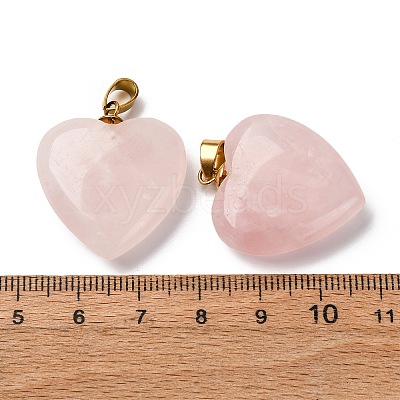 Natural Rose Quartz Pendants X-G-G287-01G-09-1