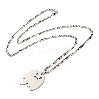 Non-Tarnish 201 Stainless Steel Pendant Necklaces for Man NJEW-Q336-02B-P-1