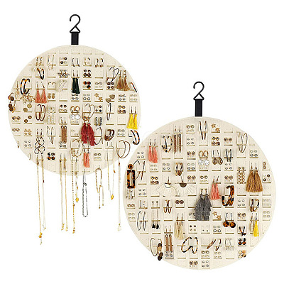 Wall-mounted Felt Cloth Jewelry Storage Rack PW-WG84423-01-1