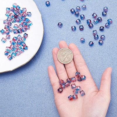 Two Tone Transparent Spray Painted Acrylic Bead LS-X-ACRP-T005-26C-1