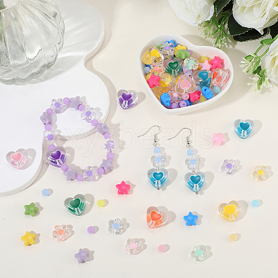Mixed Styles Acrylic Beads OACR-PA0001-07-1
