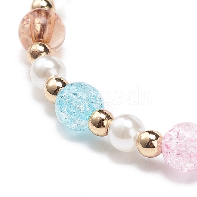 Colorful Alloy Enamel Cute Charms Bracelet BJEW-JB08661-03-1