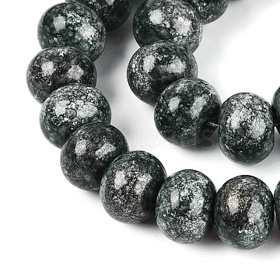 Opaque Baking Paint Glass Beads Strands GLAA-Q110-03A-14-1