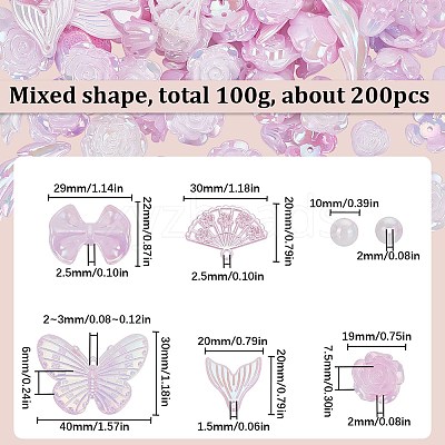100G Plastic Pendants & Beads & Decoden Cabochons OHAR-SC0002-99A-1