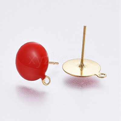 Ion Plating(IP) 304 Stainless Steel Stud Earring Findings X-STAS-P203-A01-02-1