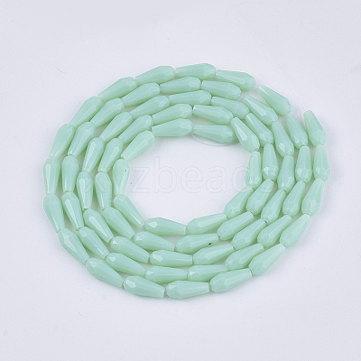 Opaque Solid Color Glass Beads Strands GLAA-T009-001H-1