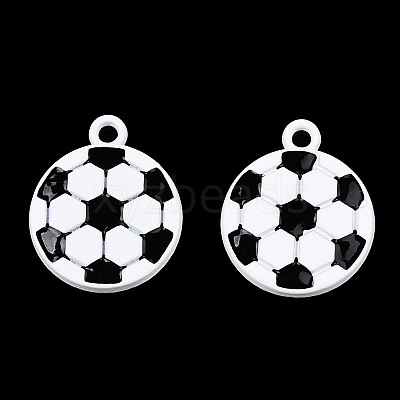 Baking Paint Alloy Pendants ENAM-S119-023A-1