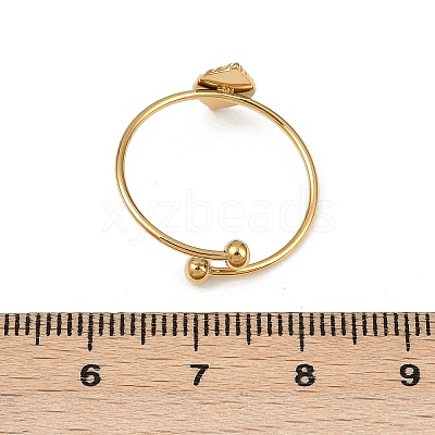 Horse Eye 304 Stainless Steel Cuff Ring Components STAS-A191-02G-1