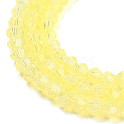 Baking Paint Transparent Glass Beads Strands DGLA-F029-J2mm-06-1