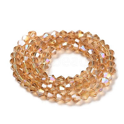 Transparent Electroplate Glass Beads Strands EGLA-A039-T3mm-B18-1