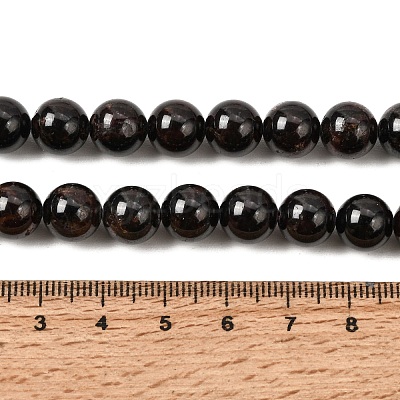 Natural Garnet Gemstone Beads Strands G-R263-9mm-1