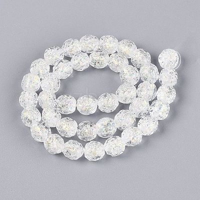 Handmade Foil Glass Beads Strands FOIL-Q002-05K-1