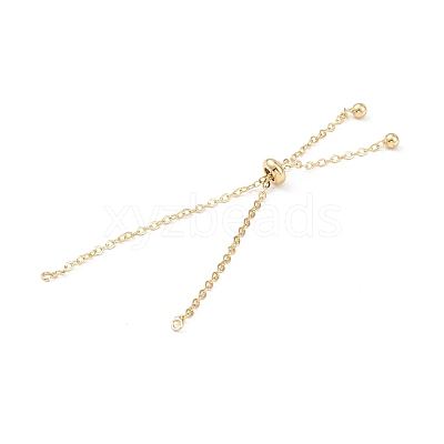 Rack Plating Brass Cable Chain Link Bracelet Making MAK-L036-01G-1