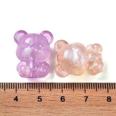 Luminous Transparent Acrylic Beads X-OACR-G033-06D-1
