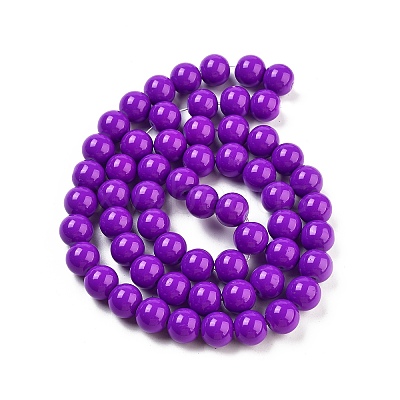 Painted Glass Bead Strands DGLA-S071-10mm-52-1