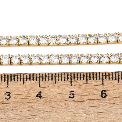 925 Sterling Silver Clear Cubic Zirconia Chains STER-C016-02B-G02-1