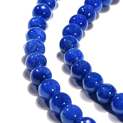 Natural Mashan Jade Round Beads Strands G-D263-6mm-XS08-1