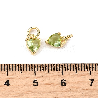 Brass Micro Pave Cubic Zirconia Charms KK-P192-08-G10-1