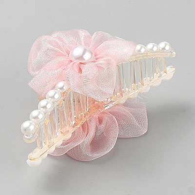 PS Plastic & Polyester & Iron Claw Hair Clips for Women Girls Thick Hair PHAR-WH0017-20B-1