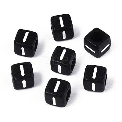 Initial Acrylic Horizontal Hole Beads OACR-ZX006-35I-1