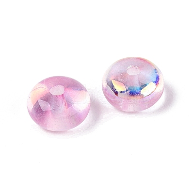 Baking Paint Electroplate Transparent Glass Beads EGLA-Q141-01B-A05-1