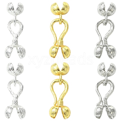 6Pcs 3 Colors Zinc Alloy S-Hook Clasps FIND-CJ0005-10-1