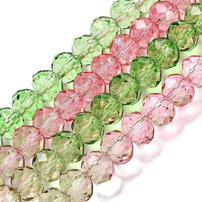 Transparent Painted Glass Beads Strands LS-DGLA-A034-T6mm-A18-1