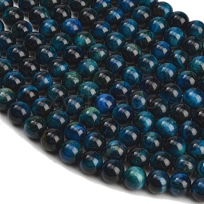 Grade AB Natural Tiger Eye Beads Strands G-F591-18-8mm-02-1