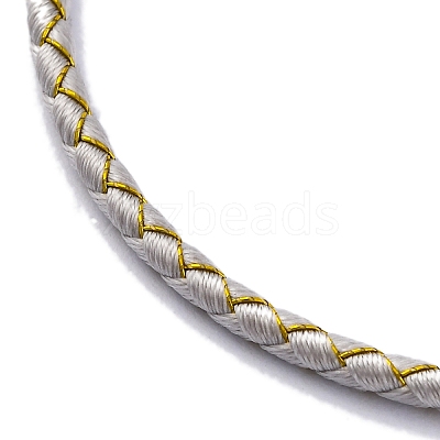 Polyester Cord Braided Bracelet Makings MAK-Z003-01P-15-1