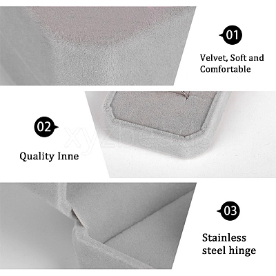 Square Velvet Ring Boxes VBOX-WH0002-01B-1