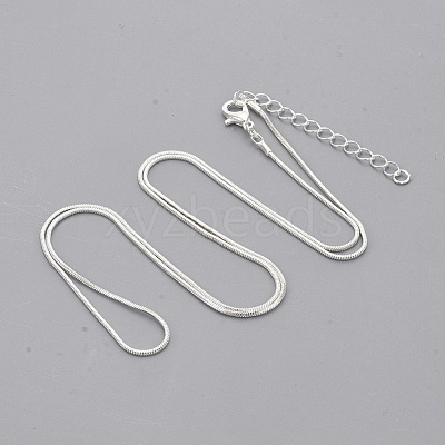 Brass Square Snake Chain Necklace Making MAK-T006-10B-S-1