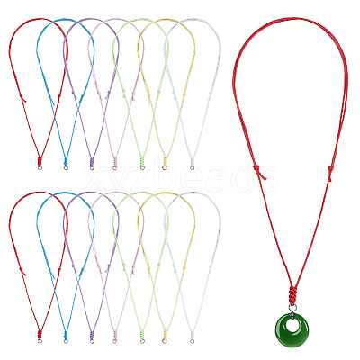 42Pcs 7 Colors Waxed Cotton Necklace Making AJEW-DC00023-1