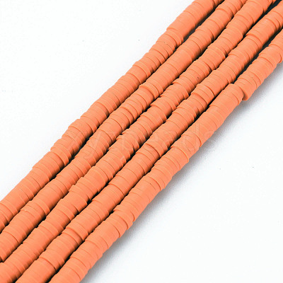 Handmade Polymer Clay Bead Strands CLAY-T002-4mm-62-1