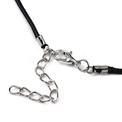 Waxed Cotton Cord Necklace Making MAK-YWC0001-01P-01-1
