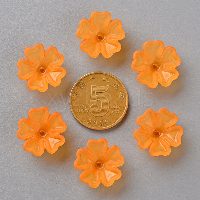 Transparent Frosted Acrylic Bead Caps MACR-S371-04A-725-1