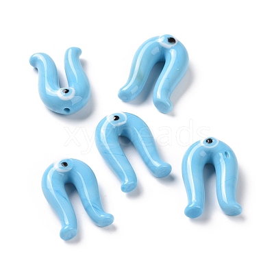 Handmade Evil Eye Lampwork Beads LAMP-E026-03F-1