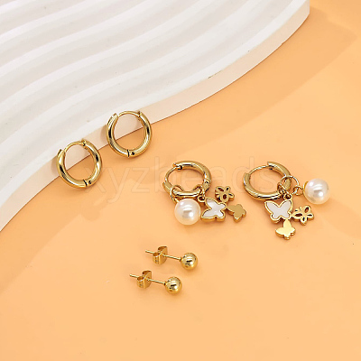 3 Pairs Elegant Stainless Steel Earring Sets OF1161-2-1