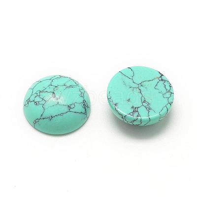 Synthetic Turquoise Cabochons G-R416-6mm-44-1