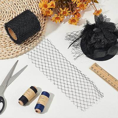 25 Yards Polyester Mesh Ribbons DIY-WH0002-90B-1