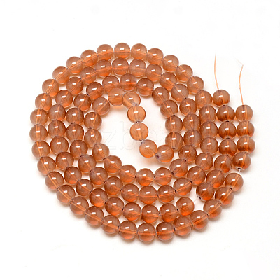 Baking Paint Glass Beads Strands X-DGLA-Q023-6mm-DB22-1