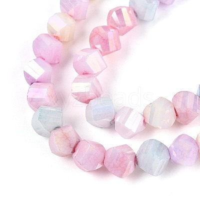 Anti-Tarnish Electroplate Glass Beads Strands GLAA-T025-6mm-14I-1