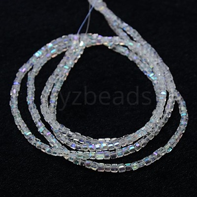 Electroplate Glass Bead Strands EGLA-J028-4x4mm-AB21-1