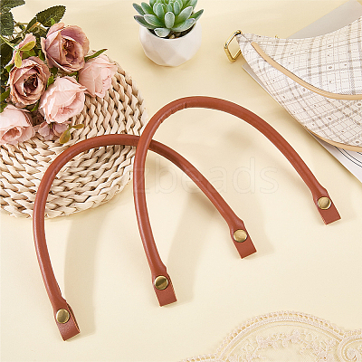 2Pcs PU Imitation Leather Bag Handles DIY-CL0001-62B-1