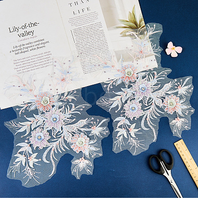 Polyester Acrylic Rhinestones Applique embroidery ABS Sequins FIND-WH20019-165A-05-1