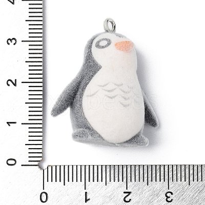 Flocky Opaque Resin Pendants LS-RESI-G105-06D-1