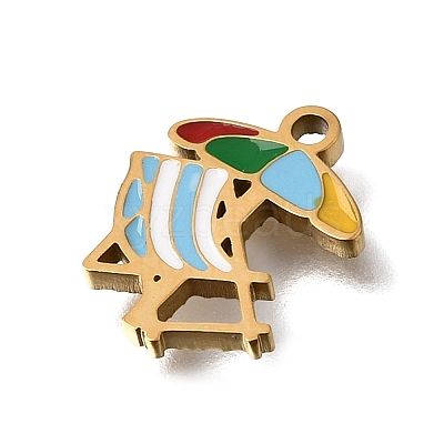 304 Stainless Steel Enamel Pendants SA-CBAA2E4-01E-G-1