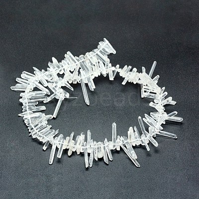 Natural Quartz Crystal Beads Strands G-P368-10-1