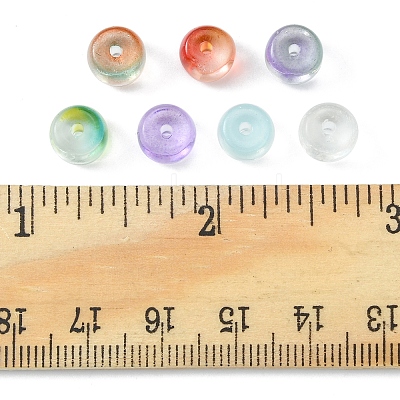140Pcs 7 Colors Transparent Glass Beads GLAA-FS0001-45-1