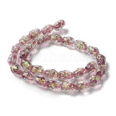 Handmade Foil Lampwork Beads Strands FOIL-Z001-06B-1